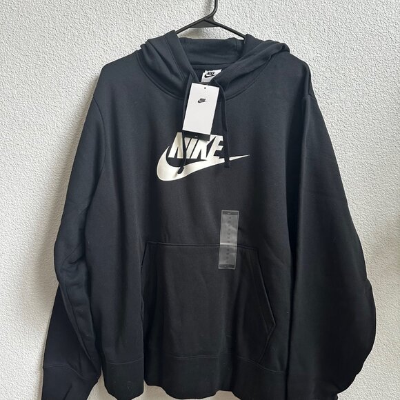 Nike Sportswear Hoodie Womens Black Pullover NWT - Picture 1 of 4